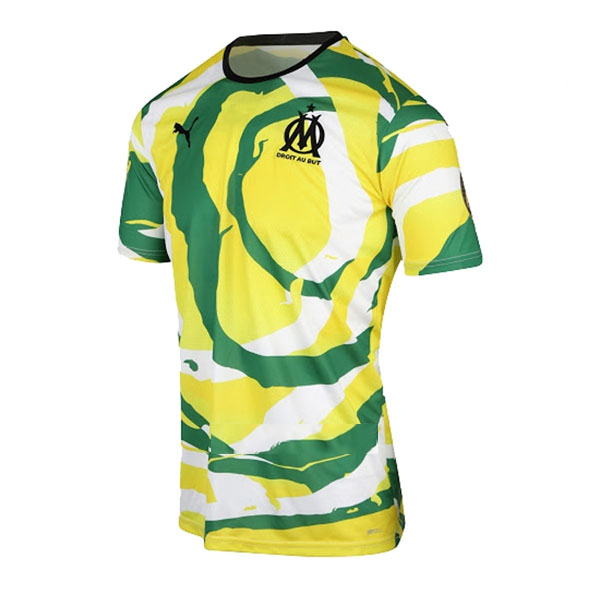 Thailande Maillot De Foot Marseille OM Africa 2021-2022 Blanc Jaune Vert Pas Cher